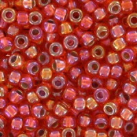 Miyuki seed beads 8/0 - Silver lined orange ab 8-1008